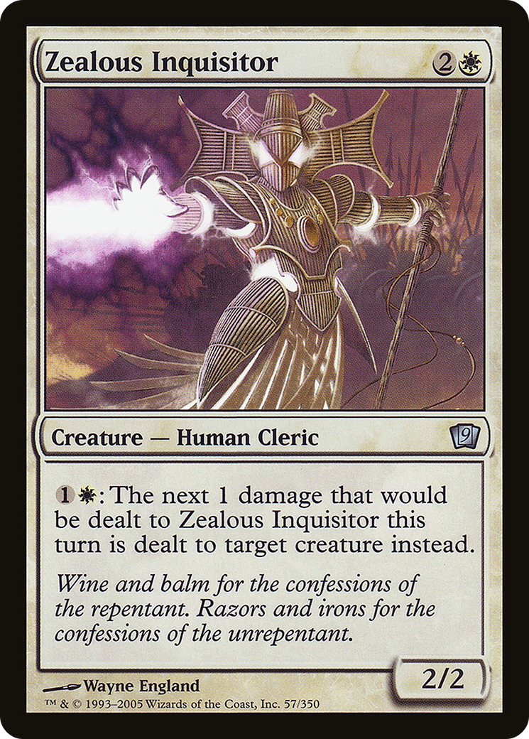 Zealous Inquisitor (9ED-57★) - Ninth Edition Foil