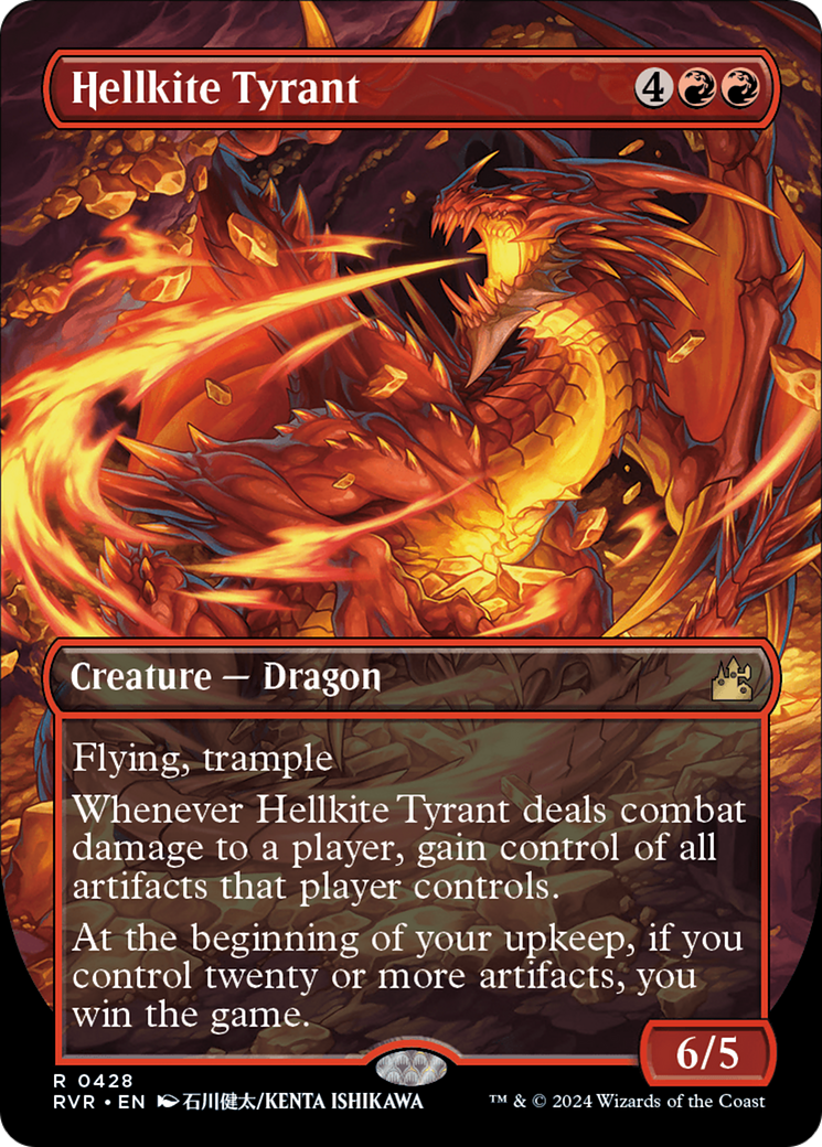 Hellkite Tyrant (Anime Borderless) (RVR-428) - Ravnica Remastered (Borderless) Foil