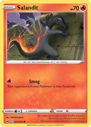 Salandit 027/202 SWSH01 Sword & Shield Base Set - Common