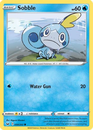 Sobble (054) 054/202 - Reverse Holofoil SWSH01 Sword & Shield Base Set - Common