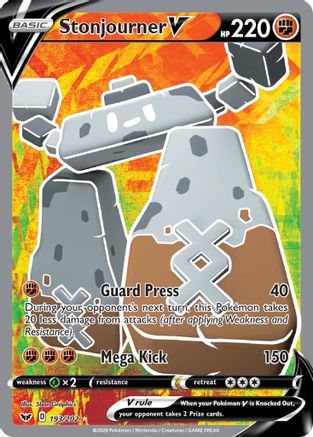 Stonjourner V (Full Art) 193/202 - Holofoil SWSH01 Sword & Shield Base Set - Ultra Rare