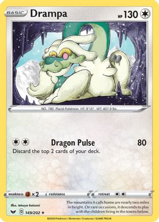 Drampa 149/202 SWSH01 Sword & Shield Base Set - Rare