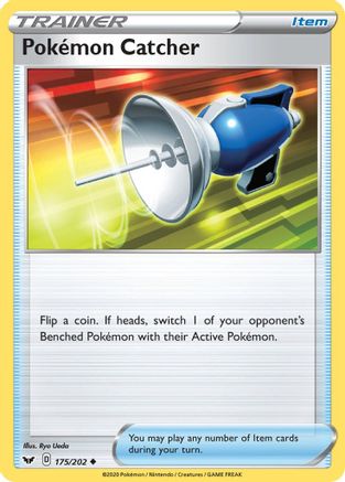 Pokemon Catcher 175/202 - Reverse Holofoil SWSH01 Sword & Shield Base Set - Uncommon