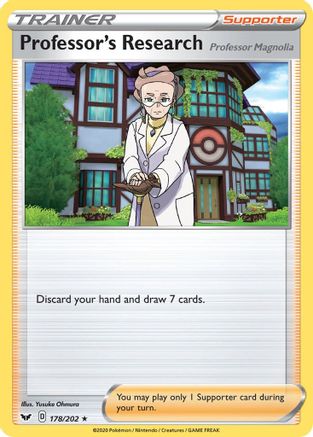 Professor's Research 178/202 - Holofoil SWSH01 Sword & Shield Base Set - Holo Rare