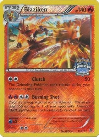 Blaziken 014/111 - Reverse Holofoil League & Championship Cards - Promo