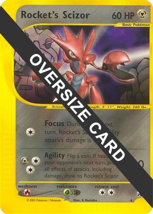Rocket's Scizor 004 - Holofoil Jumbo Cards - Promo