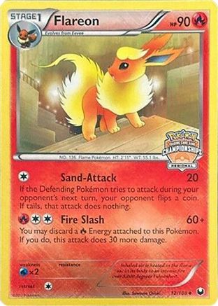 Flareon 012/108 - Reverse Holofoil League & Championship Cards - Promo