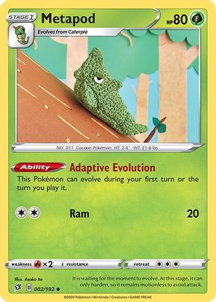 Metapod 002/192 SWSH02 Rebel Clash - Uncommon