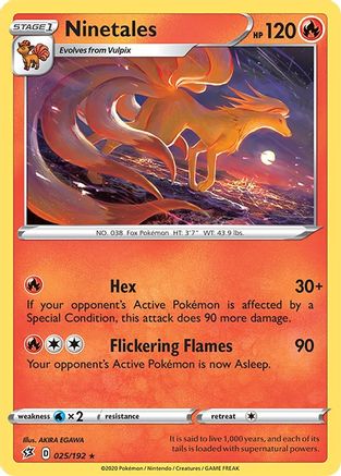 Ninetales 025/192 SWSH02 Rebel Clash - Rare