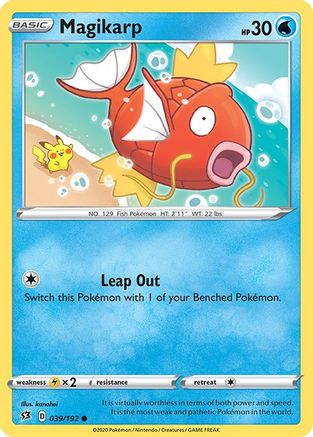 Magikarp 039/192 - Reverse Holofoil SWSH02 Rebel Clash - Common