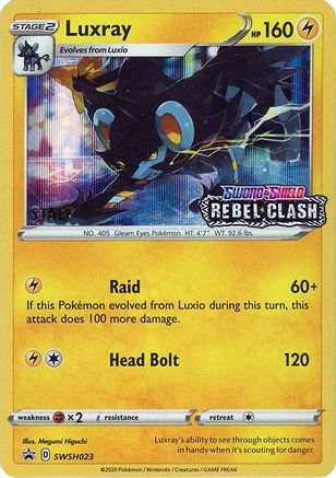 Luxray SWSH023 - Holofoil SWSH Sword & Shield Promo Cards - Promo