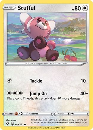 Stufful 149/192 - Reverse Holofoil SWSH02 Rebel Clash - Common