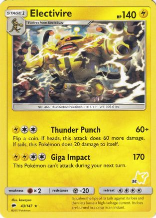 Electivire 043/147 Battle Academy - Promo