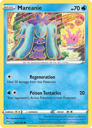 Mareanie 051/189 SWSH03 Darkness Ablaze - Common