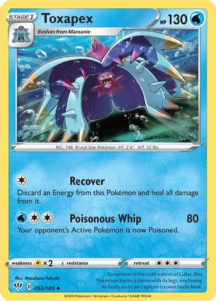 Toxapex 052/189 SWSH03 Darkness Ablaze - Uncommon