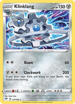 Klinklang 127/189 SWSH03 Darkness Ablaze - Rare