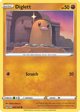 Diglett 084/189 SWSH03 Darkness Ablaze - Common