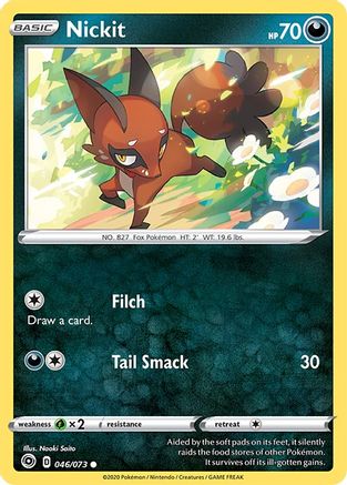 Nickit 046/73 - Reverse Holofoil Champions Path - Common