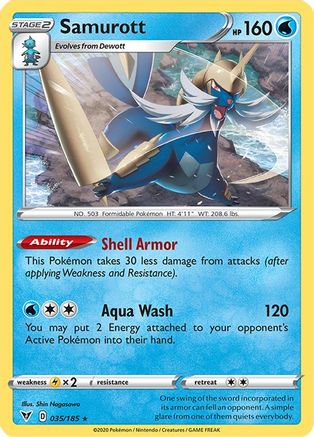 Samurott 035/185 SWSH04 Vivid Voltage - Rare