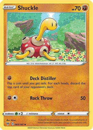 Shuckle 085/185 - Reverse Holofoil SWSH04 Vivid Voltage - Uncommon