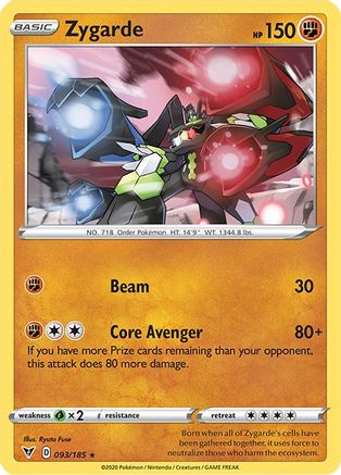 Zygarde 093/185 - Holofoil SWSH04 Vivid Voltage - Holo Rare