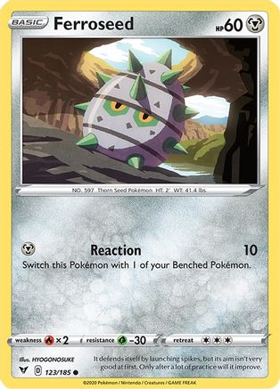 Ferroseed 123/185 - Reverse Holofoil SWSH04 Vivid Voltage - Common