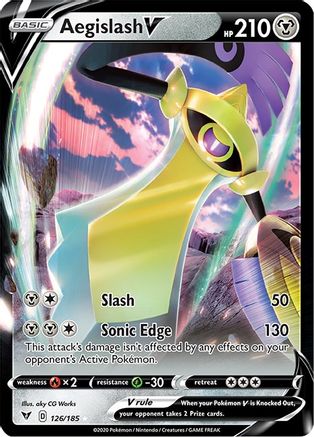 Aegislash V 126/185 - Holofoil SWSH04 Vivid Voltage - Ultra Rare