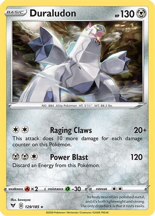 Duraludon 129/185 - Reverse Holofoil SWSH04 Vivid Voltage - Holo Rare