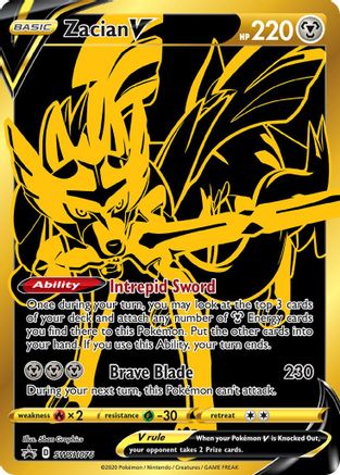 Zacian V SWSH076 - Holofoil SWSH Sword & Shield Promo Cards - Promo