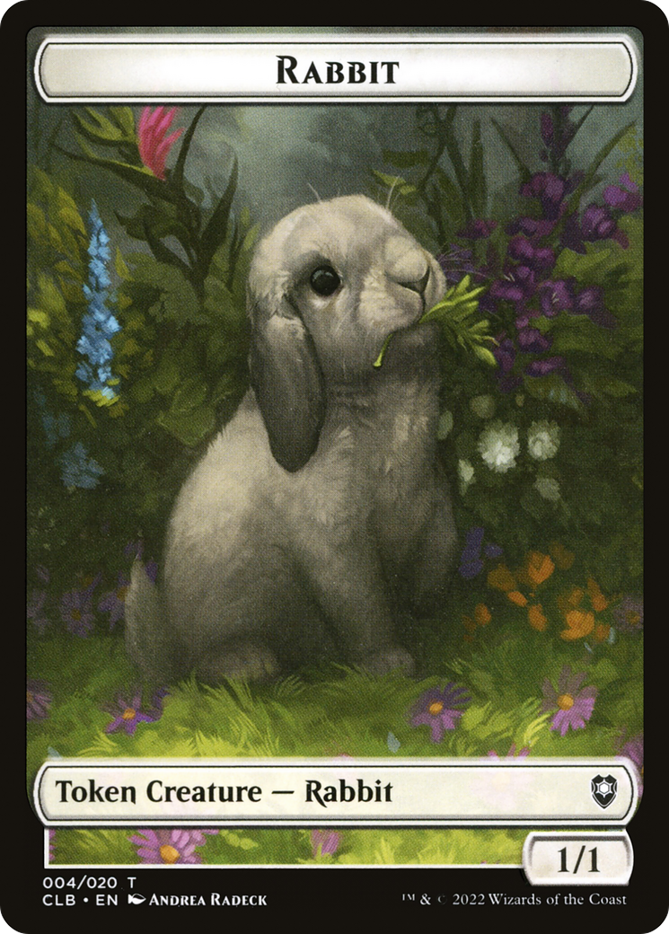 Rabbit Token (CLB-004) - Battle for Baldur's Gate Tokens Foil