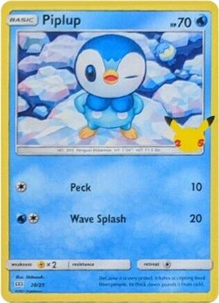 Piplup 020/25 McDonalds 25th Anniversary Promos - Promo