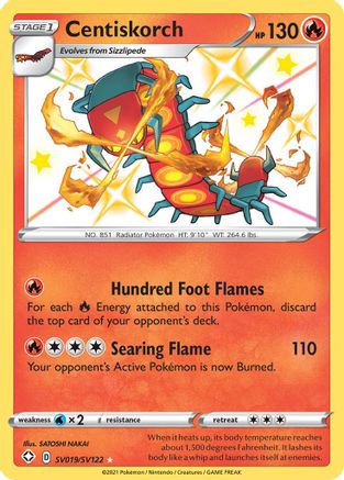 Centiskorch SV019/SV122 - Holofoil Shining Fates Shiny Vault - Shiny Holo Rare