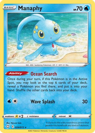 Manaphy 024/072 Shining Fates - Rare