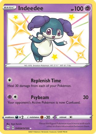Indeedee SV059/SV122 - Holofoil Shining Fates Shiny Vault - Shiny Holo Rare