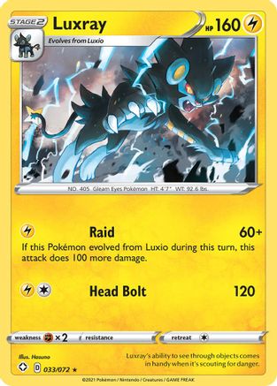 Luxray 033/072 - Reverse Holofoil Shining Fates - Holo Rare