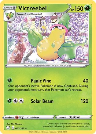 Victreebel 003/163 - Reverse Holofoil SWSH05 Battle Styles - Rare