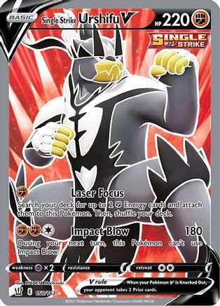 Single Strike Urshifu V (Full Art) 150/163 - Holofoil SWSH05 Battle Styles - Ultra Rare