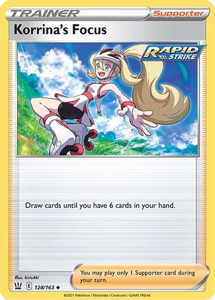 Korrina's Focus 128/163 - Reverse Holofoil SWSH05 Battle Styles - Uncommon