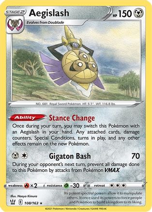 Aegislash (108) 108/163 SWSH05 Battle Styles - Rare