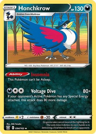 Honchkrow 094/163 SWSH05 Battle Styles - Uncommon