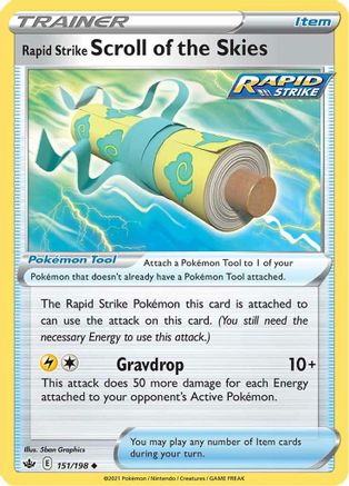 Rapid Strike Scroll of the Skies 151/198 SWSH06 Chilling Reign - Uncommon