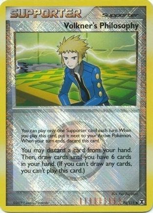 Volkner's Philosophy 098/111 - Reverse Holofoil League & Championship Cards - Promo