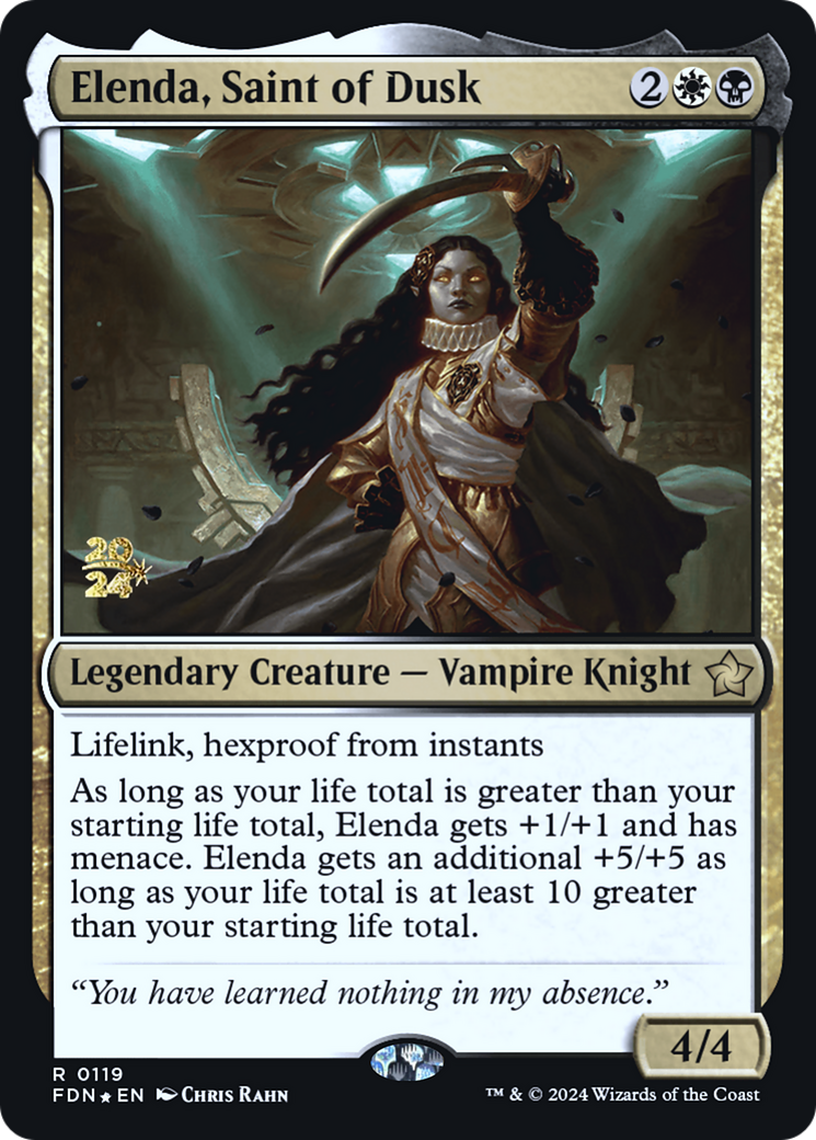 Elenda, Saint of Dusk (PRE-119S) - Foundations Promos Foil