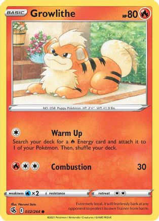 Growlithe 032/264 SWSH08 Fusion Strike - Common
