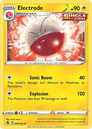 Electrode 088/264 - Reverse Holofoil SWSH08 Fusion Strike - Rare
