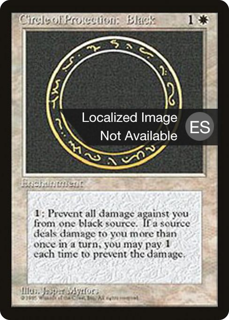 Circle of Protection: Black (4BB-) - Fourth Edition Foreign Black Border