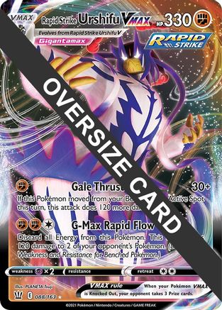 Rapid Strike Urshifu VMAX 088/163 - Holofoil Jumbo Cards - Promo