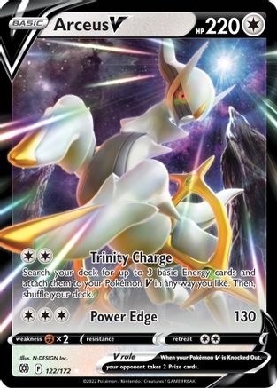 Arceus V 122/172 - Holofoil SWSH09 Brilliant Stars - Ultra Rare
