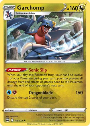 Garchomp 109/172 - Holofoil SWSH09 Brilliant Stars - Holo Rare