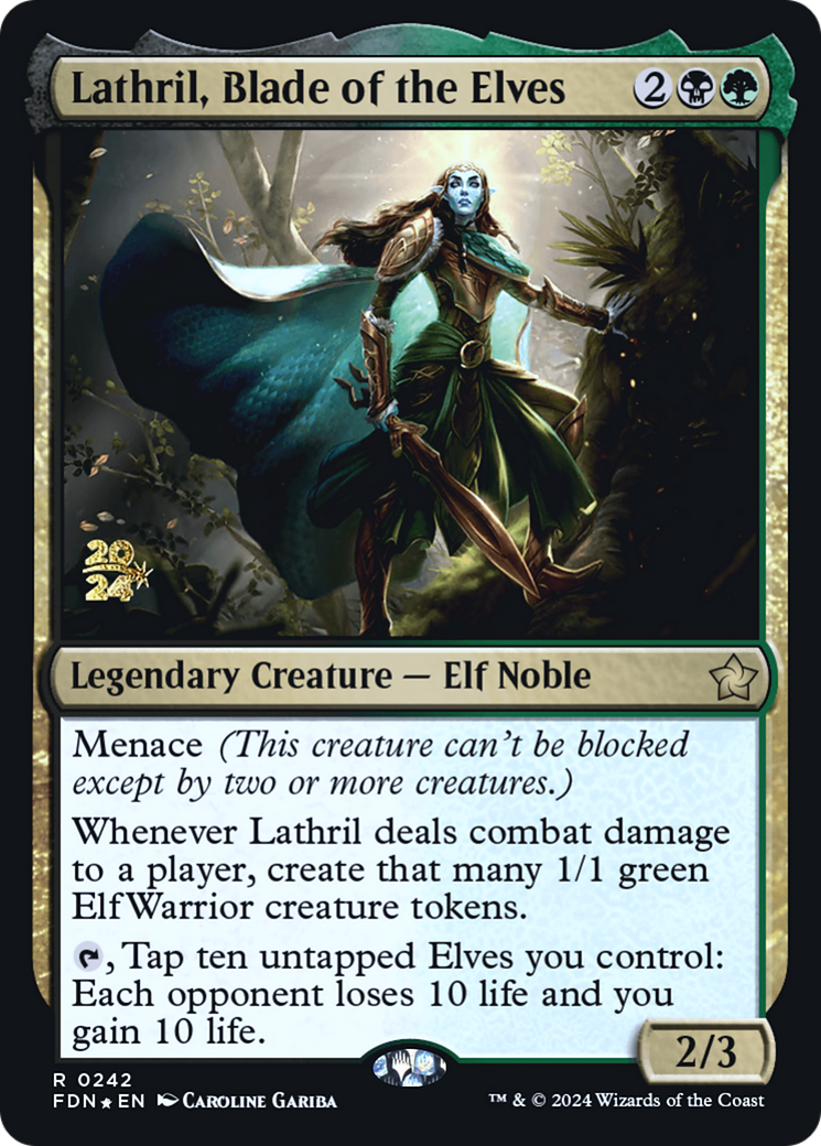 Lathril, Blade of the Elves (PRE-242S) - Foundations Promos Foil